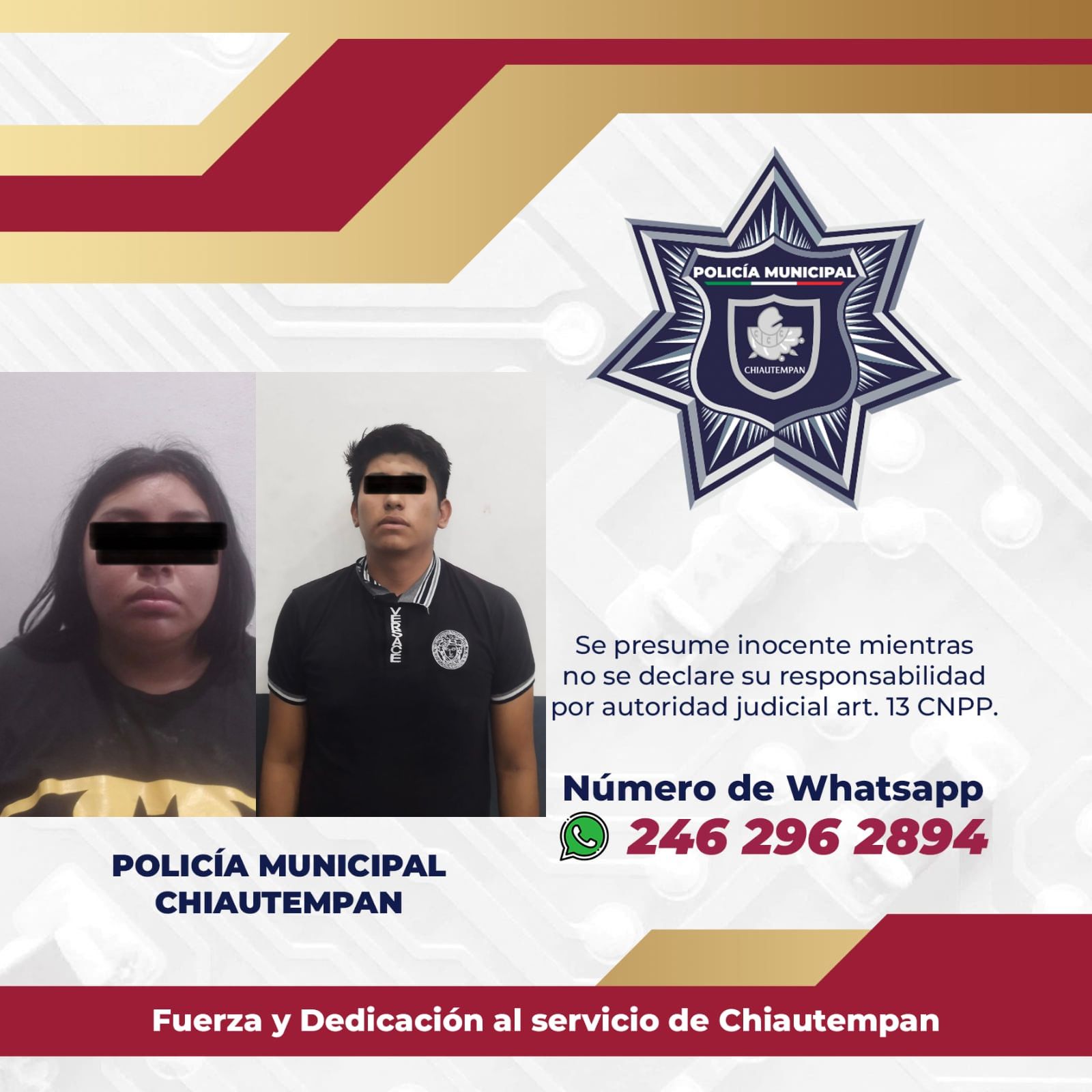 Frustra robo Policía de Chiautempan